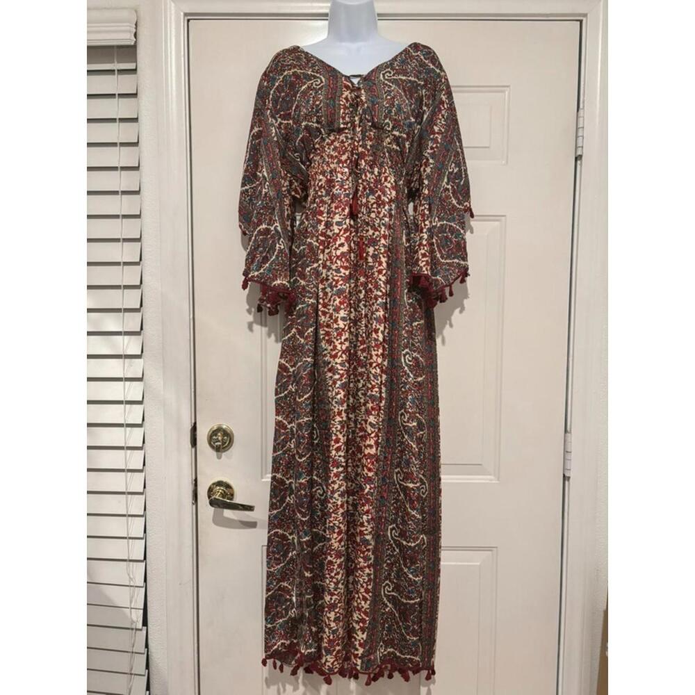Women's sz XS floral Raga boho midi blouson dress #1131 new w/o tags